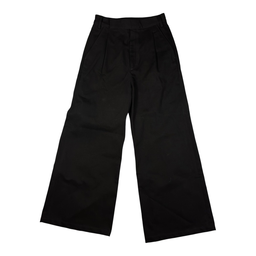 Goldsign High Rise Wide Leg Pants Women's 27 Black Heavy Jean Material